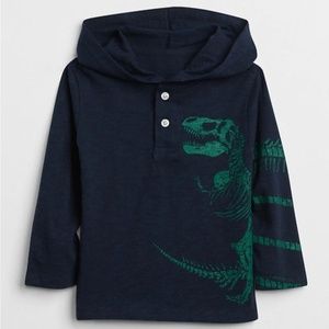 *GAP* Boys Long Sleeve Henley Hoodie 3T 4T